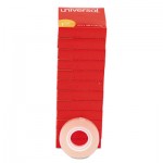 UNV81236 Invisible Tape, 1/2" x 1296", 1" Core, Clear UNV81236