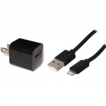 4XEM iPhone 3ft Charger Combo (Black) 4XAPPLKIT3BK