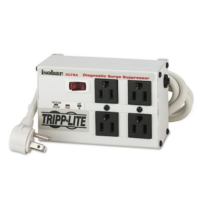 Tripp Lite Isobar Surge Suppressor, 4 Outlets, 6 ft Cord, 3330 Joules TRPISOBAR4ULTRA