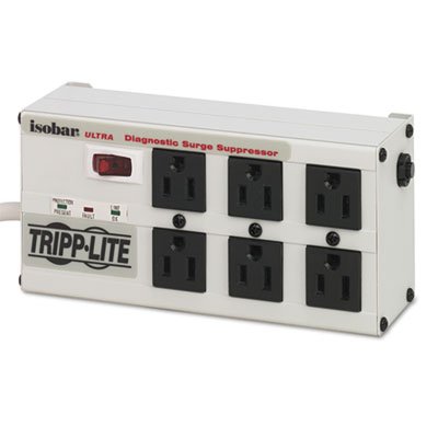Tripp Lite Isobar Surge Suppressor Metal, 6 Outlets, 6 ft Cord, 3330 Joules TRPISOBAR6ULTRA