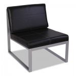 9383G Ispara Series Armless Cube Chair, 26-3/8 x 31-1/8 x 30, Black/Silver ALERL8319CS