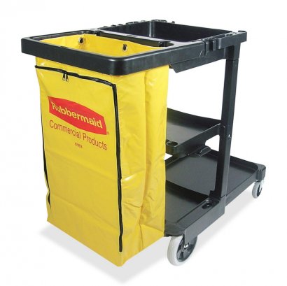 Janitor Cart With Zipper Yellow Vinyl Bag 617388