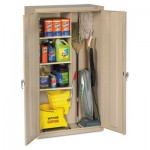 Janitorial Cabinet, 36w x 18d x 64h, Putty TNNJAN6618DHPY