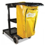 Impact IMP 6850 Janitorial Cart, Three-Shelves, 20.5w x 48d x 38h, Yellow IMP6850