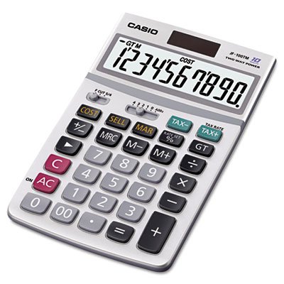 Casio JF100MS Desktop Calculator, 10-Digit LCD CSOJF100MS