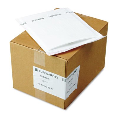 Sealed Air Jiffy TuffGard Self-Seal Cushioned Mailer, #2, 8 1/2 x 12, White, 25/Carton SEL37713