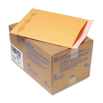 Sealed Air Jiffylite Self-Seal Mailer, Side Seam, #4, 9 1/2x14 1/2, Gold Brown, 25/Carton SEL10189