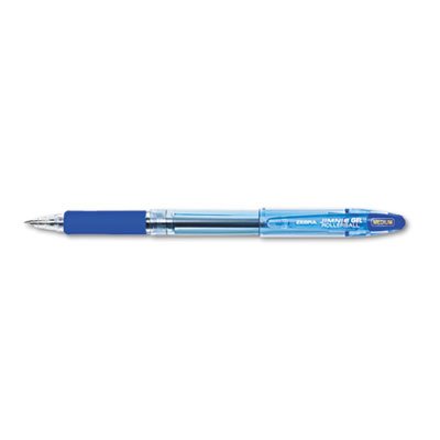 Zebra Jimnie Roller Ball Stick Gel Pen, Blue Ink, Medium, Dozen ZEB44120