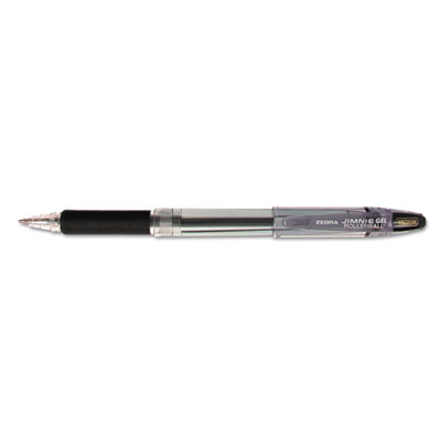 Zebra Jimnie Stick Gel Pen Value Pack, Medium 0.7mm, Black Ink, Smoke Barrel, 24/Box ZEB14410