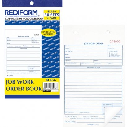 Rediform Job Work Order Book 4L456