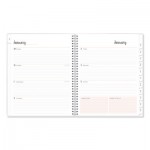 Blue Sky Joselyn Weekly/Monthly Wirebound Planner, 11 x 8.5, Light Pink/Peach/Black, 2021 BLS110394