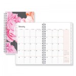 Blue Sky Joselyn Weekly/Monthly Wirebound Planner, 8 x 5, Light Pink/Peach/Black, 2021 BLS110396