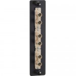 Black Box JPM450 Series Fiber Adapter Panel - Low Density, (3) ST Duplex, Ceramic, Beige JPM450B