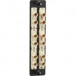 Black Box JPM460 Series Fiber Adapter Panel - High Density, (6) ST Duplex, Ceramic, Beige JPM460B