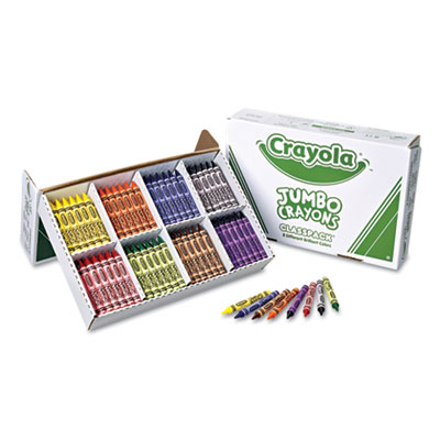 Crayola 528389 Jumbo Classpack Crayons, 25 Each of 8 Colors, 200/Set CYO528389