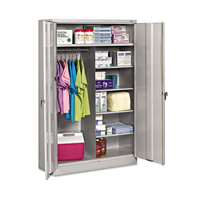 Jumbo Combination Steel Storage Cabinet, 48w x 24d x 78h, Light Gray TNNJ2478SUCLGY