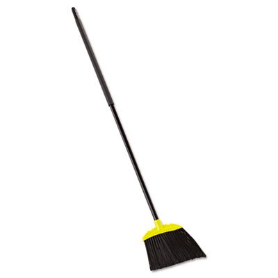RCP 6389-06 BLA Jumbo Smooth Sweep Angled Broom, 46" Handle, Black/Yellow, 6/Carton RCP638906BLACT