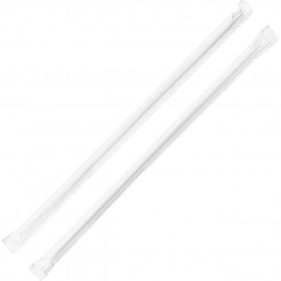 Genuine Joe Jumbo Translucent Wrapped Straw 58925