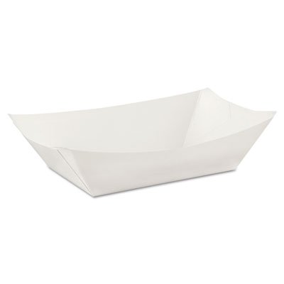 DIX KL300W8 Kant Leek Polycoated Paper Food Tray, 3 Pound, White, 250/Pack DXEKL300W8