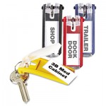 Durable Key Tags for Locking Key Cabinets, Plastic, 1 1/8 x 2 3/4, Assorted, 24/Pack DBL194900