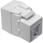 Tripp Lite Keystone Jack Cat6a/Cat6/Cat5e, White, TAA N238-001-GY-TF