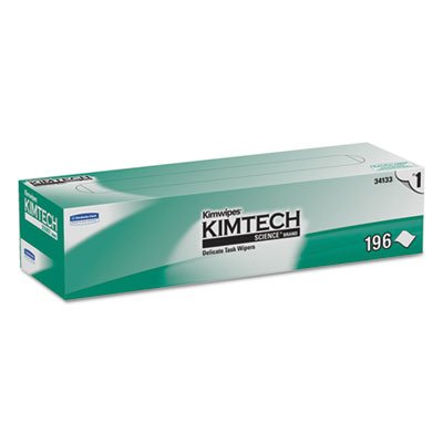 Kimtech* KCC 34133 KIMWIPES Delicate Task Wipers, 1-Ply, 11 4/5 x 11 4/5, 196/Box, 15 Boxes