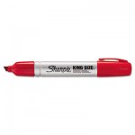 Sharpie King Size Permanent Marker, Chisel Tip, Red, Dozen SAN15002