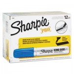 Sharpie King Size Permanent Marker, Chisel Tip, Blue, Dozen SAN15003