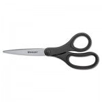 KleenEarth Basic Plastic Handle Scissors, 9" Long, Pointed, Black ACM15586
