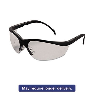 CWS KD110 Klondike Safety Glasses, Matte Black Frame, Clear Lens CRWKD110BX
