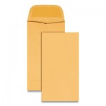 Quality Park QUA50462 Kraft Coin and Small Parts Envelope, #5, Square Flap, Gummed Closure, 2.88 x 5.25, Brown