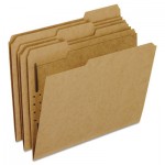 Pendaflex Kraft Fastener Folders, 1 Fastener, 1/3 Cut Tabs, Letter, 50/Box PFXFK211
