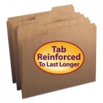 Smead Kraft File Folders, 1/3 Cut, Reinforced Top Tab, Letter, Kraft, 100/Box SMD10734