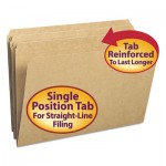 Smead Kraft File Folders, Straight Cut, Reinforced Top Tab, Legal, Kraft, 100/Box SMD15710