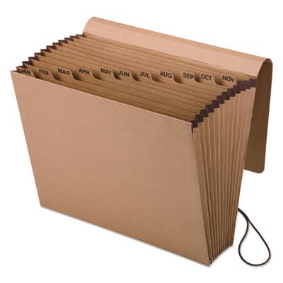 Pendaflex Kraft Indexed Expanding File, 12 Pocket, Kraft, Letter, Brown PFXK17MOX