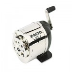 X-Acto KS Manual Classroom Pencil Sharpener, Counter/Wall-Mount, Black/Chrome EPI1031