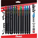 EnerGel Kuro Liquid Gel Retractable Pens BL437R1BP12M