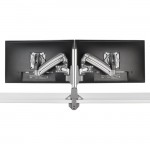 Chief KX Low-Profile Dual Monitor Arms, Column Desk Mount, Silver KXC220S