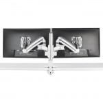 Chief KX Low-Profile Dual Monitor Arms, Column Desk Mount, White KXC220W