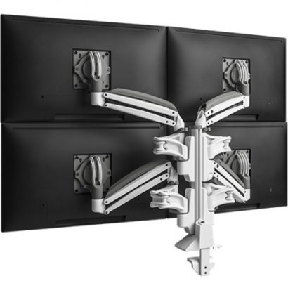 Chief KX Low-Profile Quad Monitor Arms, Column Desk Mount, White KXC420W