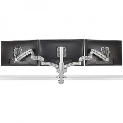 Chief KX Low-Profile Triple Monitor Arms, Column Desk Mount, Silver KXC330S