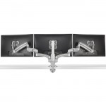 Chief KX Low-Profile Triple Monitor Arms, Column Desk Mount, Silver KXC330S