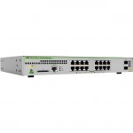 Allied Telesis L3 switch with 16 x 10/100/1000T PoE ports and 2 x 100/1000X SFP ports AT