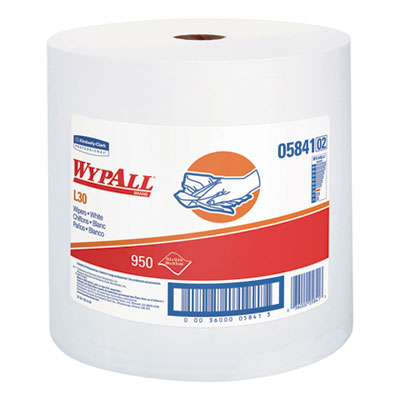 WypAll L30 Towels, 12 2/5 x 13 3/10, White KCC05841