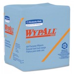 WypAll L40 Wiper, 1/4 Fold, Blue, 12 1/2 x 12, 56/Box, 12 Boxes/Carton KCC05776
