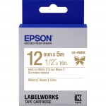 Epson LabelWorks Ribbon LK Cartridge ~1/2" Gold on White LK-4WKK