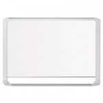 Lacquered steel magnetic dry erase board, 24 x 36, Silver/White BVCMVI030205