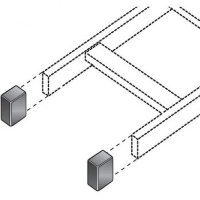 Black Box Ladder Rack End Cap Kit - (2) Caps RM661