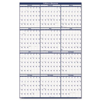 House of Doolittle Laminated Write-On/Wipe-Off Jumbo Yearly Wall Calendar, 66 x 33, 2016 HOD3962