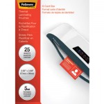 Fellowes Laminating Pouches, 5 mil, 3.88" x 2.63", Gloss Clear, 25/Pack FEL52007